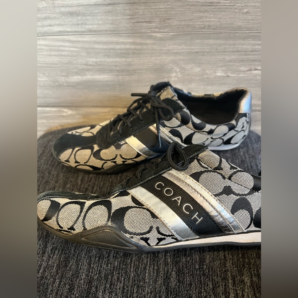 Coach Black, Grey, Silver Shoes. Size 9.5.